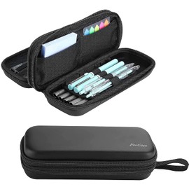 ProCase Pencil Case, Large Capacity, Simple and Functional, for Students, Professionals, Multifunctional, Black