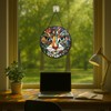 Stained Glass Window Hanging Cat Face， 7.8in Sun Catchers Panel