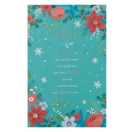 UK Greetings Christmas Card for Wife - Heartfelt Design