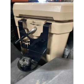 Polaris RZR TURBO-S Cooler Mount for Ozark Trail 26qt PUNISHER THEME Powder Coated BLACK