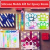 Resin Molds-2pcs Silicone Resin Molds Set-Silicone Epoxy Casting Moulds Kit
