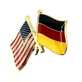 Germany USA German United States of America American Friendship Metal Enamel Country Flags Pin Badge