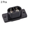 uxcell C8 Panel Mount Plug Adapter AC250V 2.5A 2 Pins