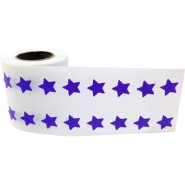 Purple Star Shape Stickers 0.50 Inch 1,000 Adhesive Labels