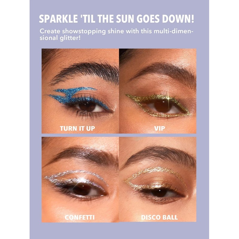 SHEGLAM Insta-Party Liquid Glitter Eyeshadow Long Lasting Gel Cream Highly