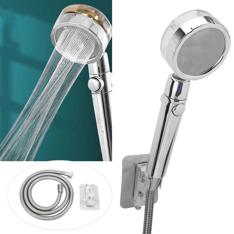 Turbine Fan Shower Head Shower Hose High Pressure 360 °
