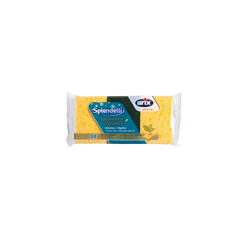 Arix Kitchen Sponges, vegetable cellulose, Yellow, 3 Pieces