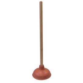 PWWDADA Supply Guru Heavy Duty Force Cup Rubber Toilet Plunger with a Long Wooden Handle to Fix Clogged Toilets and Drains (18", 1) (Original Version)