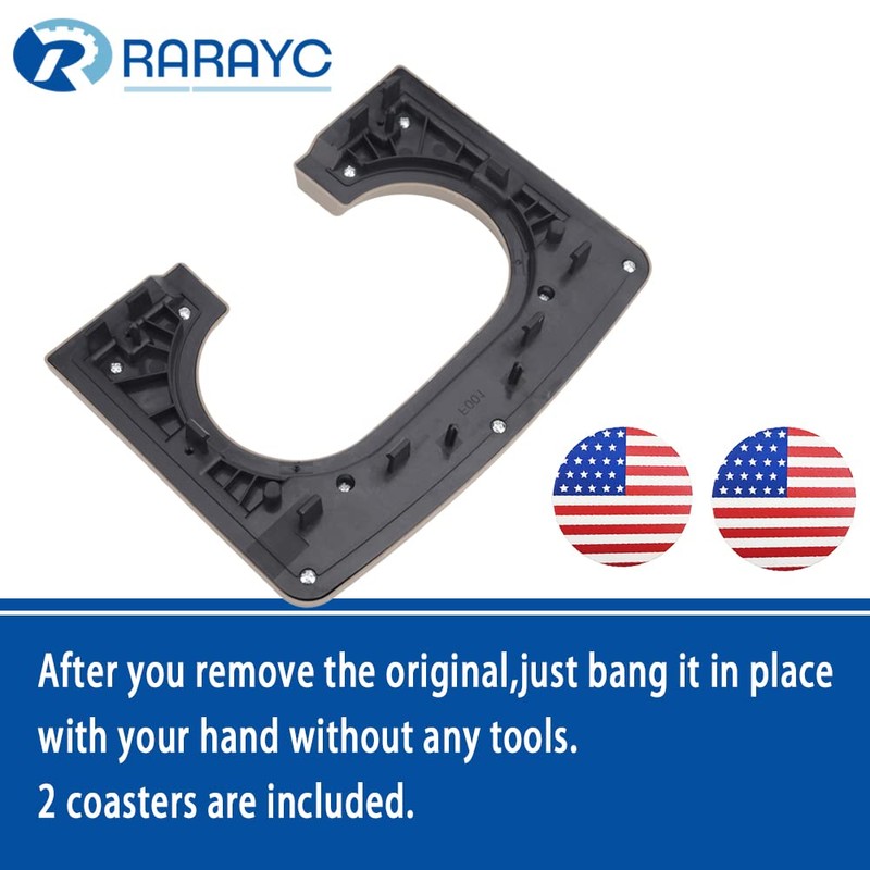 RARAYC Center Console Cup Holder Replacement Cup Pad Black Compatible
