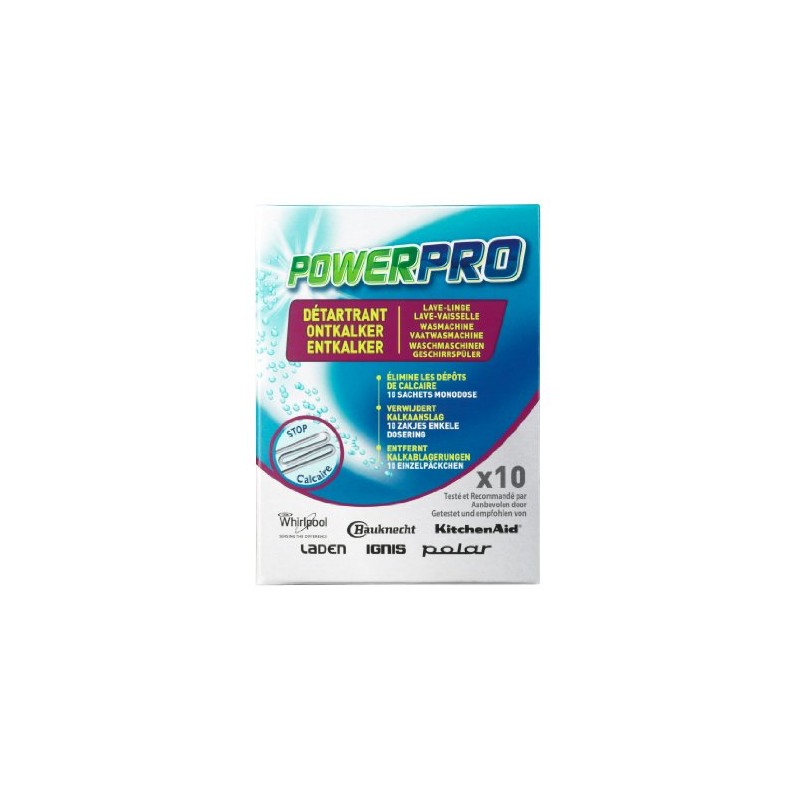 Wpro DDU100 POWERPRO Entkalker Päckchen für Waschmaschinen und Geschirrspüler