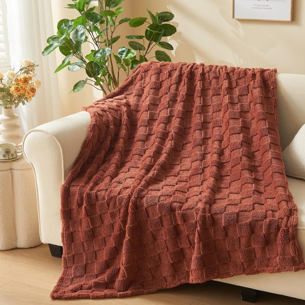 NEWCOSPLAY Super Soft Throw Blanket Coffee Premium Silky Flannel Fleece