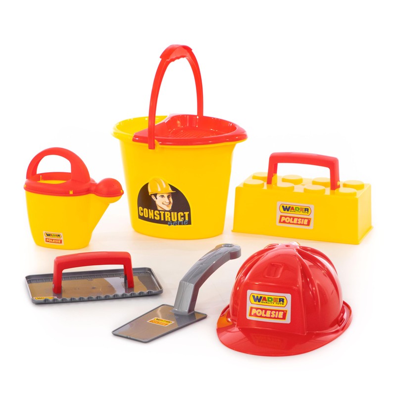 Polesie Polesie50205 Bucketset Worker Construct-Summer Toys-7-Pieces, Multi Colour