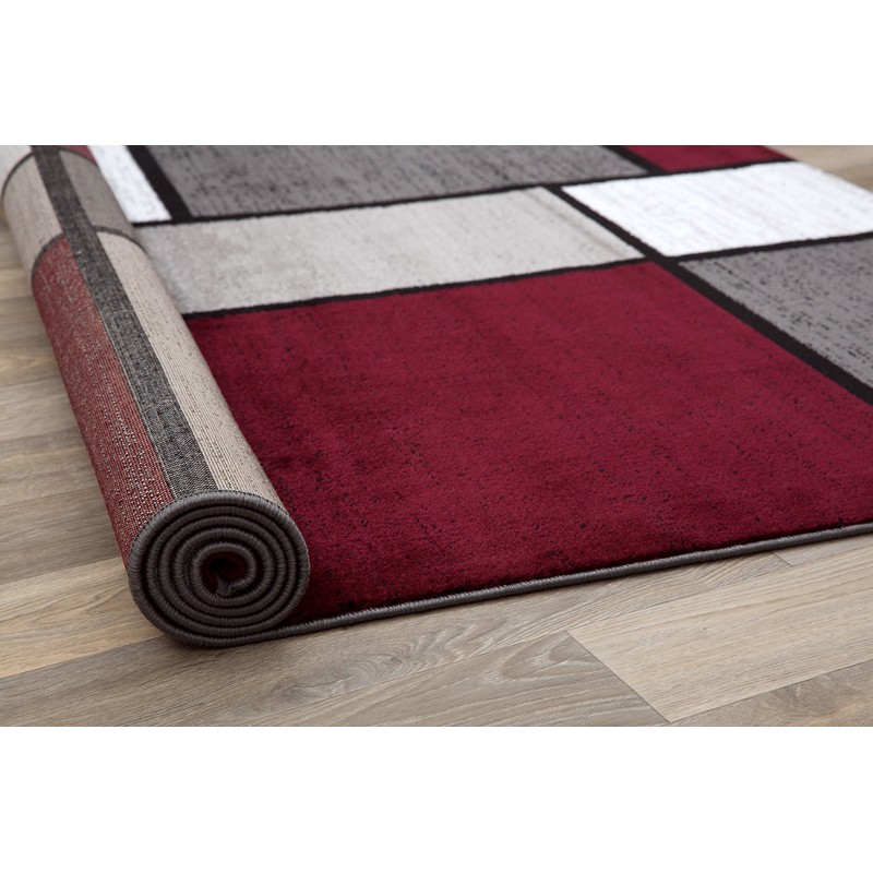 Contemporary Modern Boxes Area Rug 5' 3" X 7' 3"