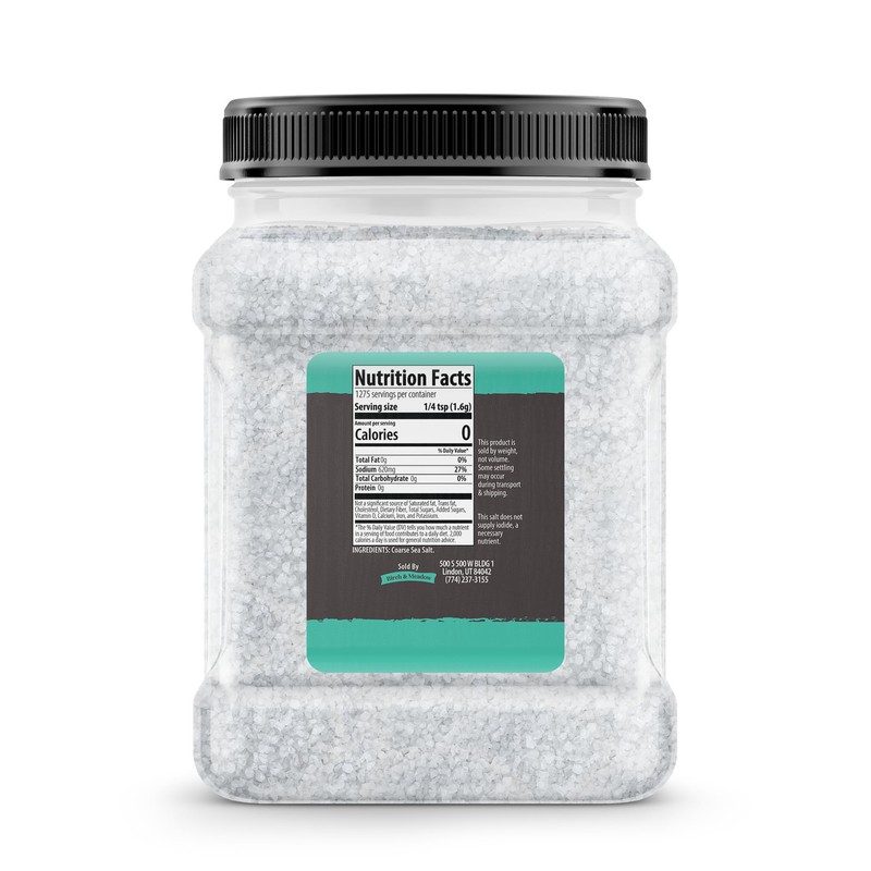 Birch & Meadow Coarse Grain Sea Salt, 4.5 lb, Kitchen
