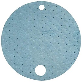 SpillTech Oil-Only Drum Top Absorbent Pad, Heavyweight, Polypropylene, 23” Diameter, Blue, Pack of 25 (BTOP)