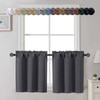 Gwine 24 Inch Long Tier Curtains for Small Window, Short