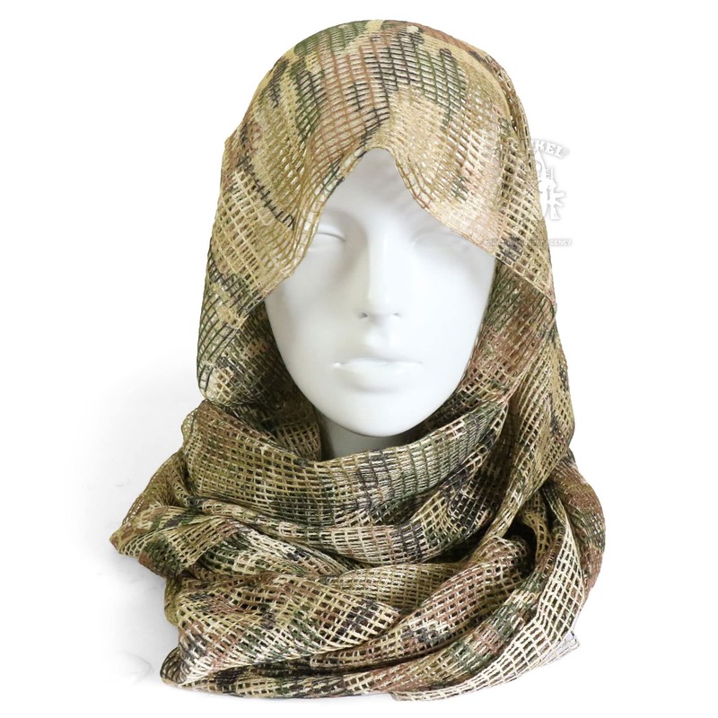 SHENKEL Sniper Veil, Mesh Scarf, 67.9 x 33.5 inches (170