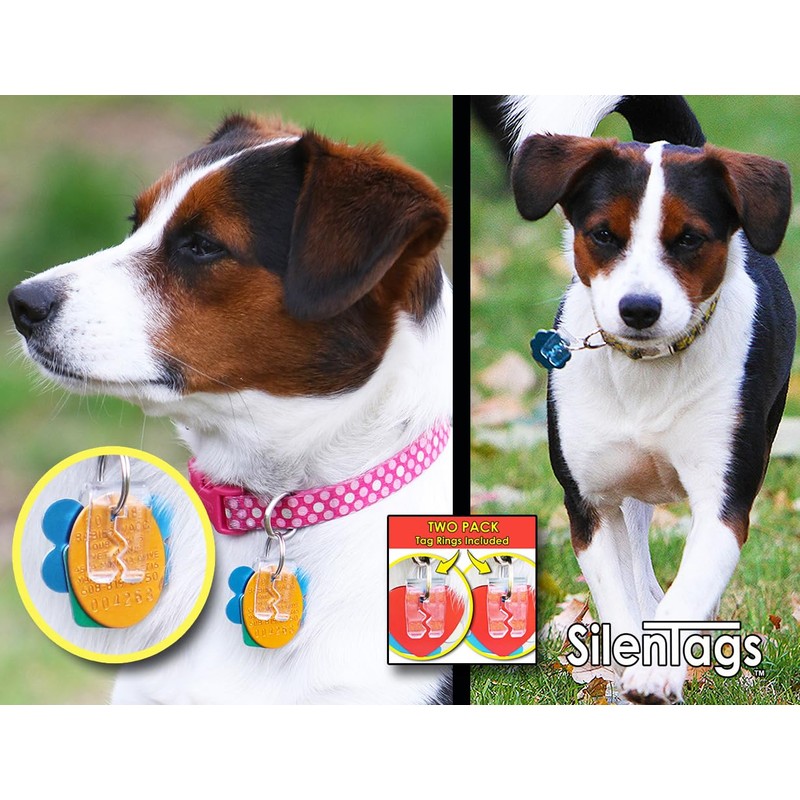 SilenTags Pet Tag Silencer (Clear Two Pack)