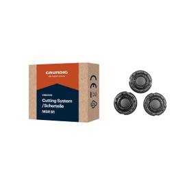 Grundig Ersatzscherkopf MSR 81 (GMS3910), Scherteile für den Herrenrasierer ProClub MS 8130, 3 Ersatzscherköpfe, Titanium Blades Technologie, einfacher Austausch, nachhaltige Verpackung