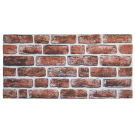 Dundee Deco 3D Wall Panels Brick Effect - Cladding, Mahogany Stone Look Wall Paneling, Styrofoam Facing for Living Room, Kitchen, Bathroom, Balcony, Bedroom, SAMPLE, Size 10 x 10 in.