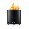 CAMPIOR Wood Burning Fire Pit Stove with Black Exterior -