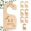 Lot de 8 séparateurs de placard pour bébé en bois double face pour vêtements de bébé de la naissance à 24 mois pour décoration de chambre d'enfant bohème