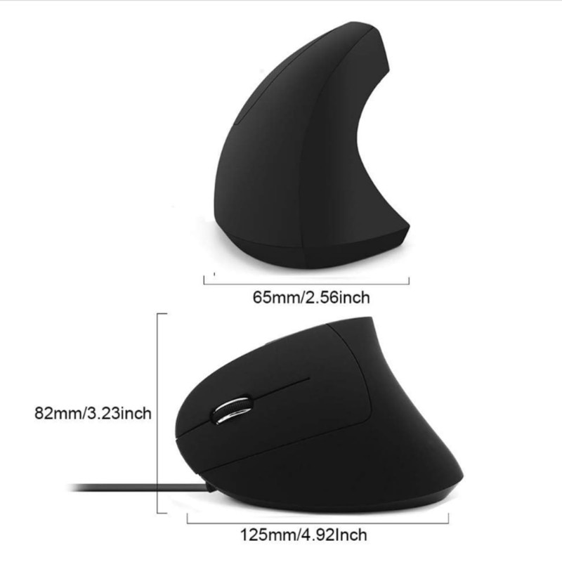 Ergonomic Mouse Left Hand,Vertical USB Wired Mouse Left-Handed Mice,3 Adjustable