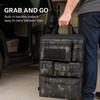Black Polyester Car Seat Back Organizer with Multi-Pocket Hanging Storage