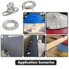 Marine Grade Turnbutton Fastener Kits with Eyelet, Bases, Screws Tools