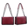 Crazy Chic Women's Chain Shoulder Bag Snake Leather Quilted Flap