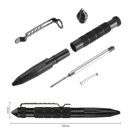 latikaly Tactical Pen, Self-Defense Goods, Self-Defense Button, Self-Defense Stick, Glass Breaker, Window Cone, Emergency Defense Pen, Multi-Functional Pen, For Crime Prevention, Women, Repels Repels