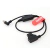 DRRI 12V Regulated D-Tap to Locking Right-Angle DC Cable for