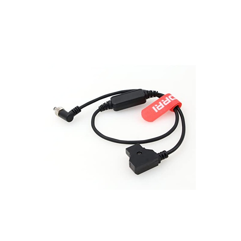 DRRI 12V Regulated D-Tap to Locking Right-Angle DC Cable for