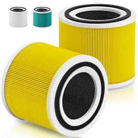 2 Pack Core 300 Pet Care Replacement Filter Compatible with LEVOIT Core 300, Core 300-P, Core 300S Air Air Purifier, 3-in-1 H13 Grade True HEPA Filter Replacement, Replace Core 300-RF-PA, Yellow