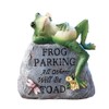 Collections Etc Frog Parking Only Hand-Painted Decorative Garden Stone with Pun - Outside Yard Décor, Grey