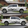 2PCS Car Decal Mountain Tree Forest Pattern Car Side Body