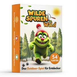 Everywhen Wilde Spuren im Wald – Outdoor Suchspiel für Kinder & Familien ab 5 J. – Entdecke Natur, erlebe Abenteuer, löse Rätsel & finde Schätze bei jedem Spaziergang! Entdeckerkarten & Lernspiel