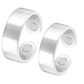Jeracol Copper Magnetic Rings for Women Men 4 Pieces Ultra Strong Magnets 99.99% Pure Copper Adjustable Size with Gift Box