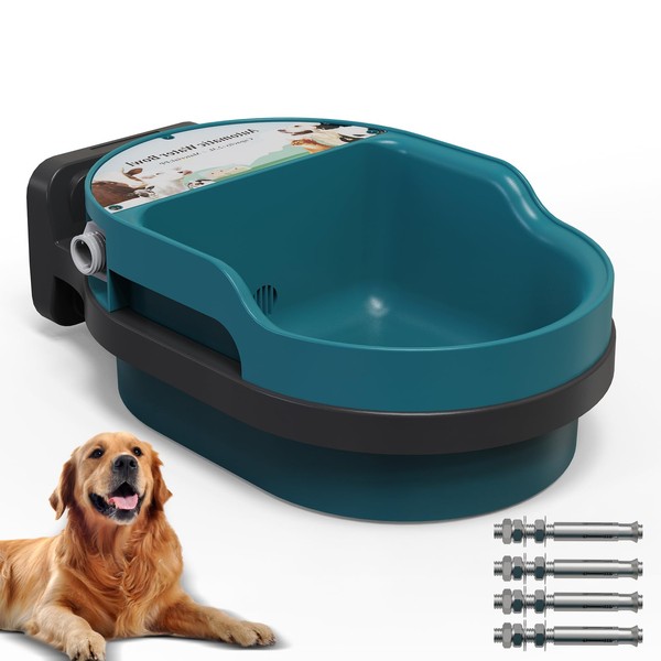 EIISLECT Dog Water Bowl Automatic Dispenser Outdoor Auto Filling 2.3L