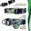 Native Pup Collar de perro camuflaje (mediano, verde)