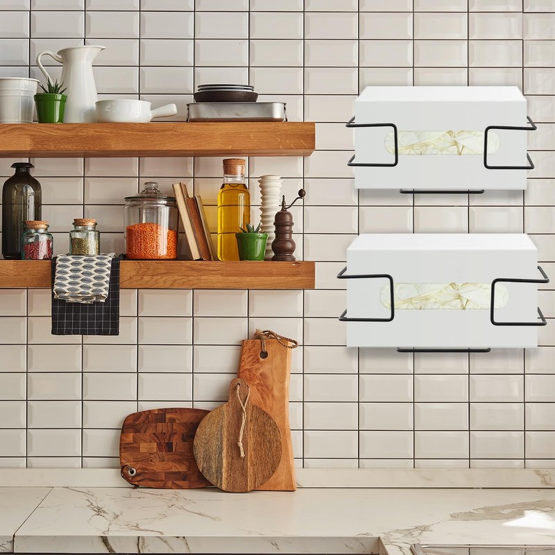 QWORK® 2 Pack Wall Mount Glove Dispenser Rack Glove Box