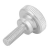 40pcs M6 Zinc Plated Carbon Steel Flat Knurled Head Bolts