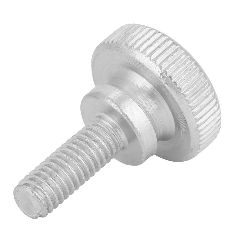 40pcs M6 Zinc Plated Carbon Steel Flat Knurled Head Bolts