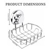 Strong Suction Cup Shower Caddy Bathroom Shelf Storage Stainless Steel