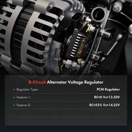 A-Premium Alternator Voltage Regulator Compatible with Ford F-150 F150 2010-2014, F-250 F-350 Super Duty 2011-2015, B-Circuit