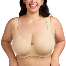 HSIA Minimizer Bras for Women Full Coverage Comfort Supportive Bra for Big Bust 38G Beige