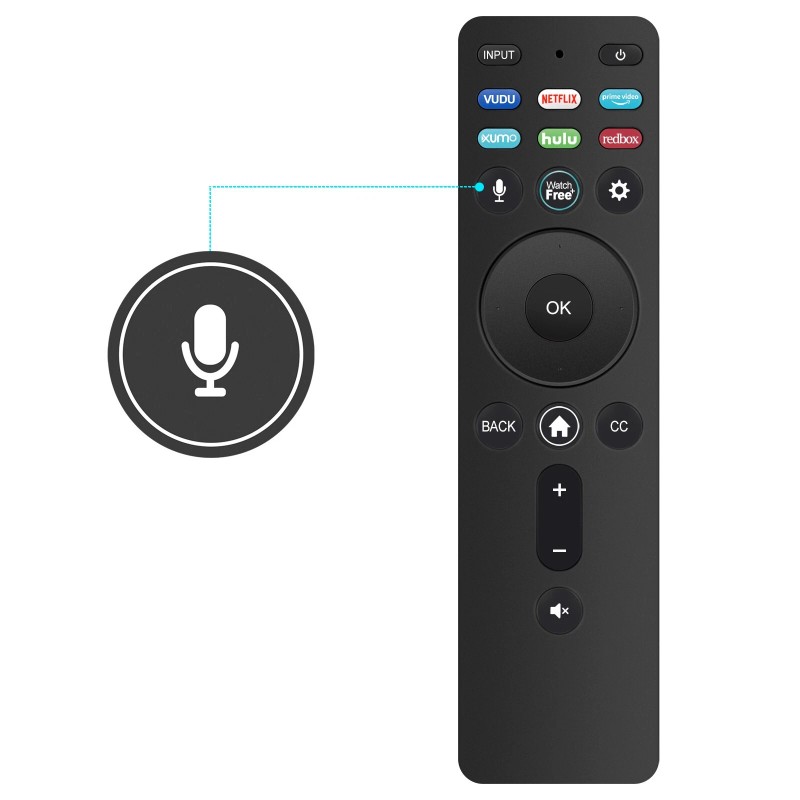 For Vizio XRT260 Voice Replace Remote for Vizio TV V505-J09