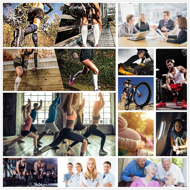 CHARMKING 3 Pairs Thigh High Compression Socks for Women and