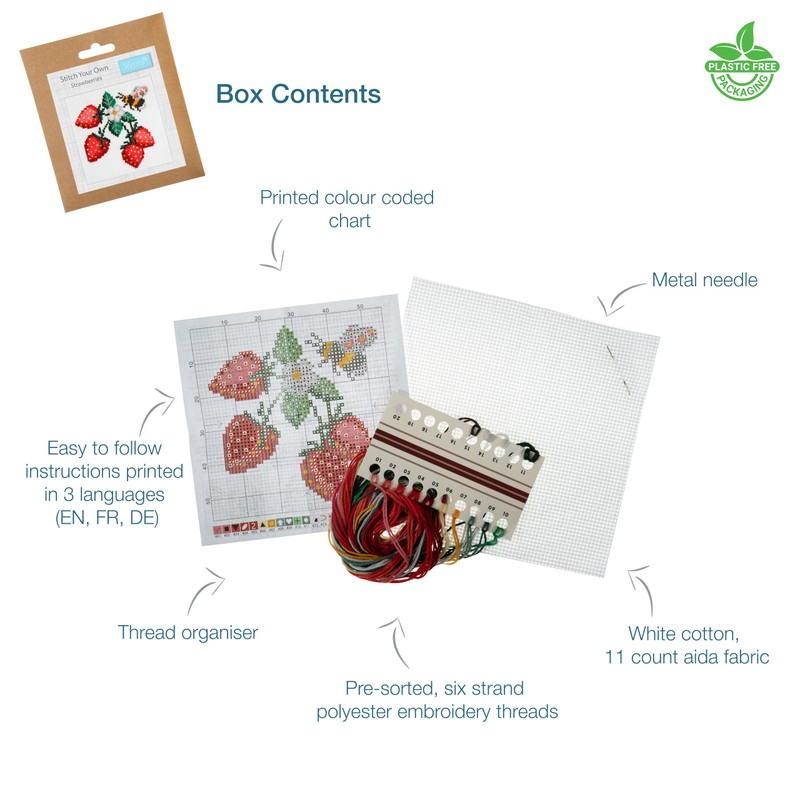Trimits Mini Counted Cross Stitch Kits, 13 x 13cm (5