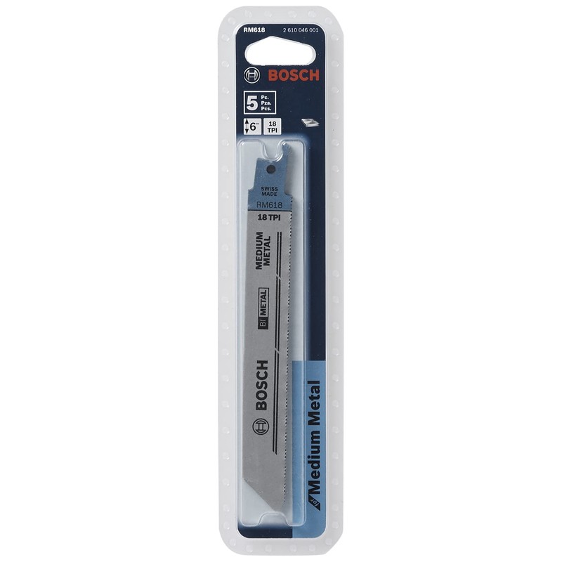 Bosch RM618 6-Inch 18T Metal Cutting reciprocating Saw Blades -